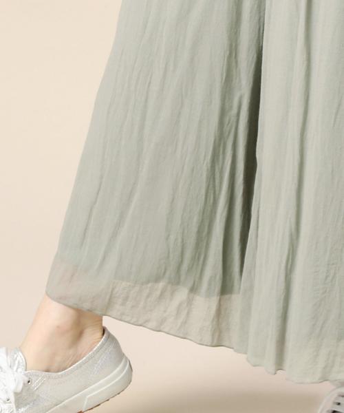 BEAUTY&YOUTH UNITED ARROWS(ビューティーアンドユースユナイテッドアローズ)の「BY コットンシフォンギャザーワイドパンツ 70◆(その他パンツ・レディース・オフホワイト/ブラック/ライム/モカ・FREE)」の10枚目の写真