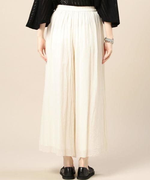 BEAUTY&YOUTH UNITED ARROWS(ビューティーアンドユースユナイテッドアローズ)の「BY コットンシフォンギャザーワイドパンツ 70◆(その他パンツ・レディース・オフホワイト/ブラック/ライム/モカ・FREE)」の12枚目の写真