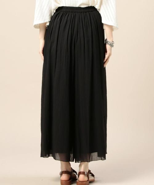 BEAUTY&YOUTH UNITED ARROWS(ビューティーアンドユースユナイテッドアローズ)の「BY コットンシフォンギャザーワイドパンツ 70◆(その他パンツ・レディース・オフホワイト/ブラック/ライム/モカ・FREE)」の14枚目の写真
