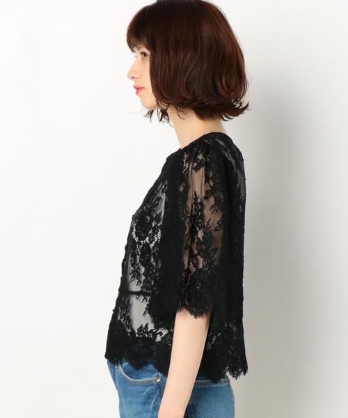 Another Edition（アナザーエディション）の「レースショートカーディガン/AEMFC LACE ショート HAORI（カーディガン/ボレロ・レディース・ブラック/オフホワイト・FREE）」の17枚目の写真