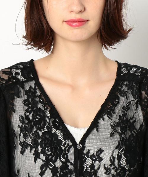 Another Edition（アナザーエディション）の「レースショートカーディガン/AEMFC LACE ショート HAORI（カーディガン/ボレロ・レディース・ブラック/オフホワイト・FREE）」の19枚目の写真