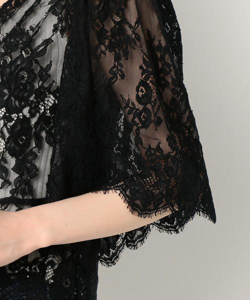 Another Edition（アナザーエディション）の「レースショートカーディガン/AEMFC LACE ショート HAORI（カーディガン/ボレロ・レディース・ブラック/オフホワイト・FREE）」の8枚目の写真