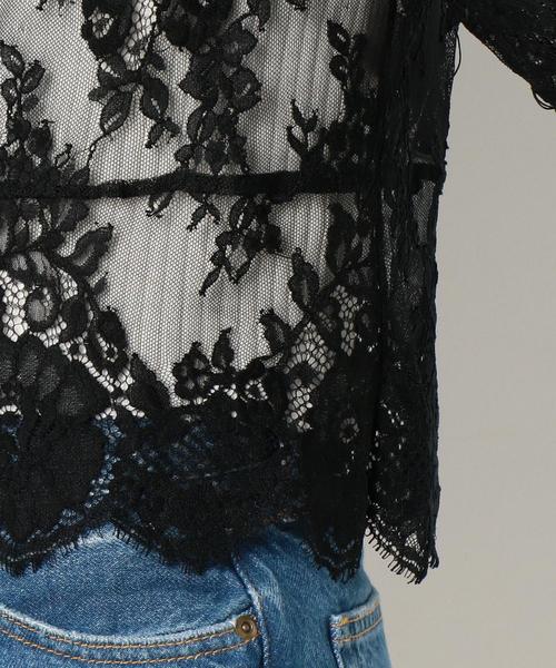 Another Edition（アナザーエディション）の「レースショートカーディガン/AEMFC LACE ショート HAORI（カーディガン/ボレロ・レディース・ブラック/オフホワイト・FREE）」の9枚目の写真