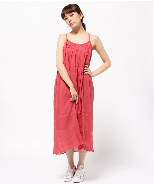 LBC(エルビーシー)の「コットンガーゼキャミワンピース(ワンピース・レディース・ダークグレー/梅/ブラウン・LARGE/MEDIUM)」の13枚目の写真
