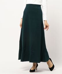 [ぬく盛り] あったか裏起毛スウェットボリュームフレアマキシスカート