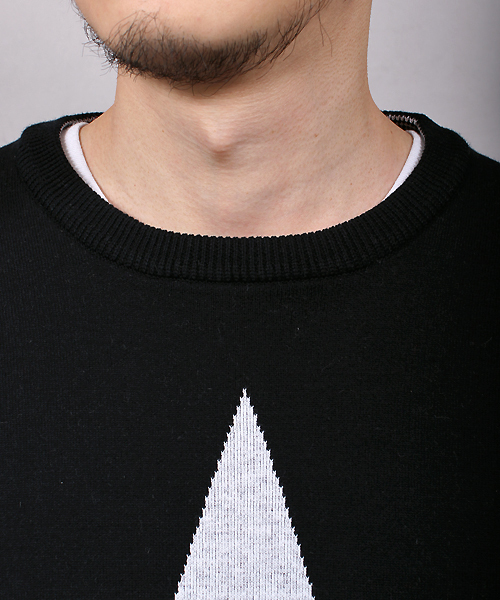 MIND BLOW（マインドブロウ）の「＜STAR柄＞リブニット（ニット/セーター・メンズ・ブラック/カーキ/杢グレー/ホワイト・L/M）」の11枚目の写真