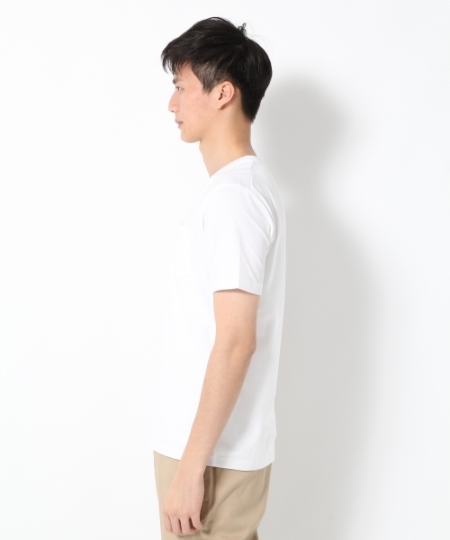 GLOBAL WORK（グローバルワーク）の「【高品質素材使用】スーピマＶネックＴＥＥ/734647 （Tシャツ/カットソー・メンズ・ネイビー/ブラウン/ホワイト/ライトブルー/グレー/イエロー・MEDIUM/LARGE/X-LARGE/SMALL）」の7枚目の写真