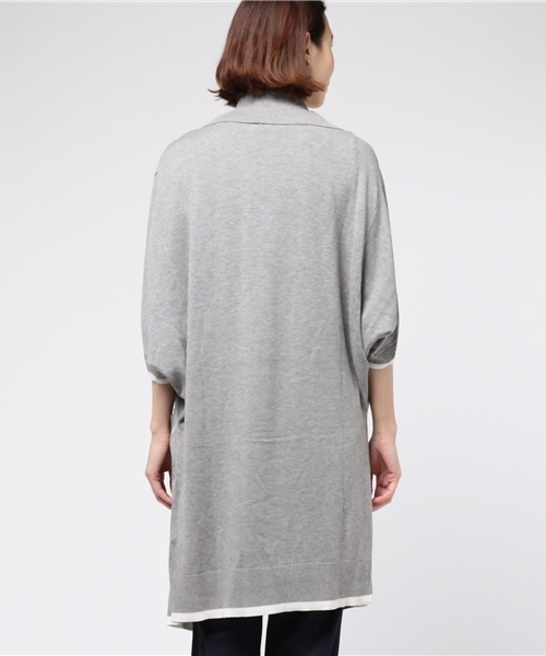 GUILD PRIME（ギルドプライム）の「【GUILD PRIME】WOMENS ドルマンロングカーディガン（カーディガン/ボレロ・レディース・グレー/ブラック/ホワイト・36/34）」の4枚目の写真
