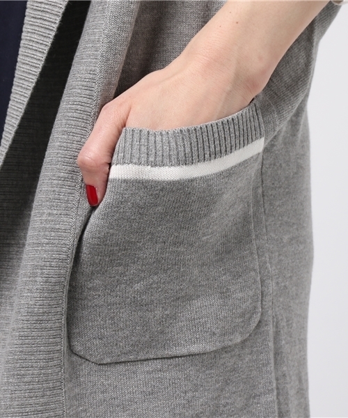 GUILD PRIME（ギルドプライム）の「【GUILD PRIME】WOMENS ドルマンロングカーディガン（カーディガン/ボレロ・レディース・グレー/ブラック/ホワイト・36/34）」の7枚目の写真