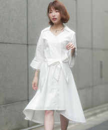 MICOAMERI | レースポイントシャツワンピ(シャツワンピース)