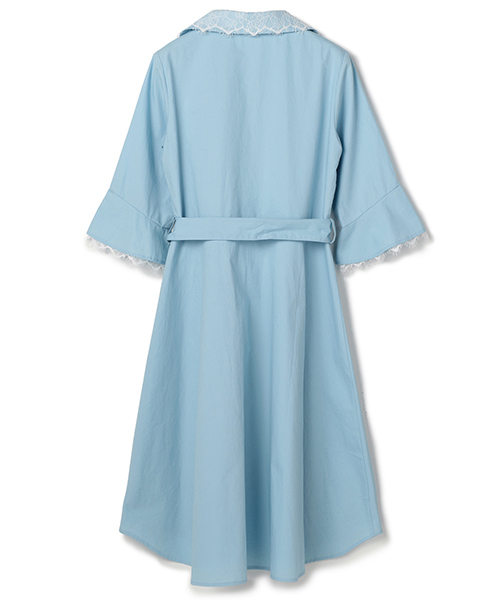 MICOAMERI（ミコアメリ）の「レースポイントシャツワンピ（シャツワンピース・レディース・ホワイト/ブルー/ブラック・FREE）」の5枚目の写真