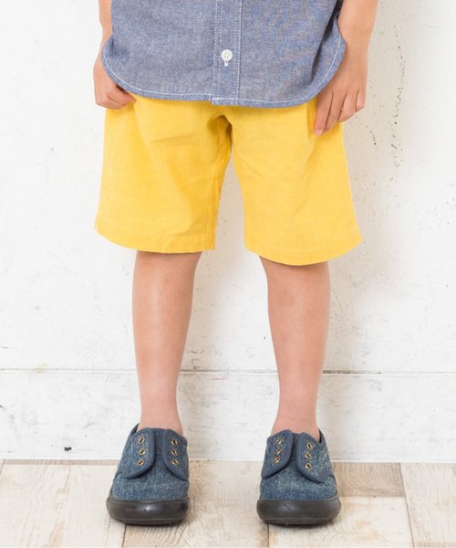 BREEZE（ブリーズ）の「カラーシャンブレーパンツ 5分丈（その他パンツ・キッズ・ブルー/レモンイエロー/グリーン・95/140/80/90/120/100/110/130）」の3枚目の写真