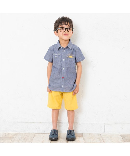 BREEZE（ブリーズ）の「カラーシャンブレーパンツ 5分丈（その他パンツ・キッズ・ブルー/レモンイエロー/グリーン・95/140/80/90/120/100/110/130）」の13枚目の写真