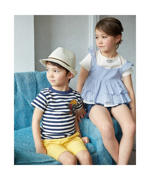 BREEZE（ブリーズ）の「カラーシャンブレーパンツ 5分丈（その他パンツ・キッズ・ブルー/レモンイエロー/グリーン・95/140/80/90/120/100/110/130）」の15枚目の写真