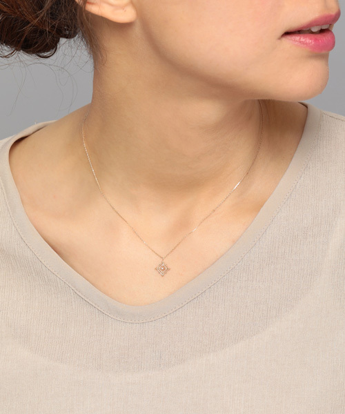 agete / アガット ネックレス K10 agete アガット K10 ダイヤモンド