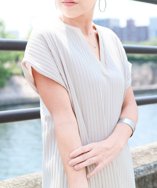 reca（レカ）の「半袖リブロングワンピース（ワンピース・レディース・ブラック/ベージュ/ネイビー/マスタード/ブラウン系その他/ブラウン系その他2/グレイッシュベージュ・FREE）」の18枚目の写真