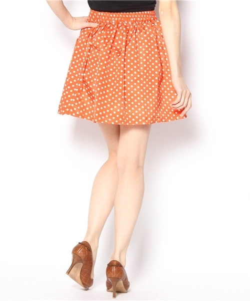 WEGO（ウィゴー）の「サス付きドットフレアスカート（スカート・レディース・ネイビー/マスタード/オレンジ・FREE）」の5枚目の写真