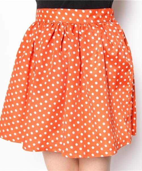 WEGO（ウィゴー）の「サス付きドットフレアスカート（スカート・レディース・ネイビー/マスタード/オレンジ・FREE）」の6枚目の写真