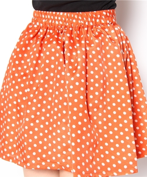 WEGO（ウィゴー）の「サス付きドットフレアスカート（スカート・レディース・ネイビー/マスタード/オレンジ・FREE）」の7枚目の写真