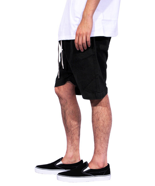 ８(eight)（エイト）の「デニム ガウチョパンツ ワイド サルエルパンツ（デニムパンツ・メンズ・ブラック/サックスブルー・LARGE/MEDIUM）」の5枚目の写真