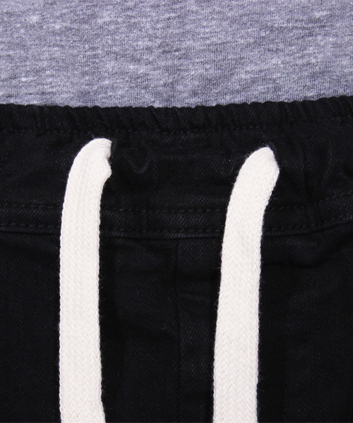 ８(eight)（エイト）の「デニム ガウチョパンツ ワイド サルエルパンツ（デニムパンツ・メンズ・ブラック/サックスブルー・LARGE/MEDIUM）」の14枚目の写真