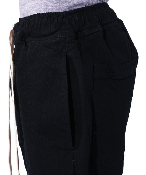 ８(eight)（エイト）の「デニム ガウチョパンツ ワイド サルエルパンツ（デニムパンツ・メンズ・ブラック/サックスブルー・LARGE/MEDIUM）」の16枚目の写真