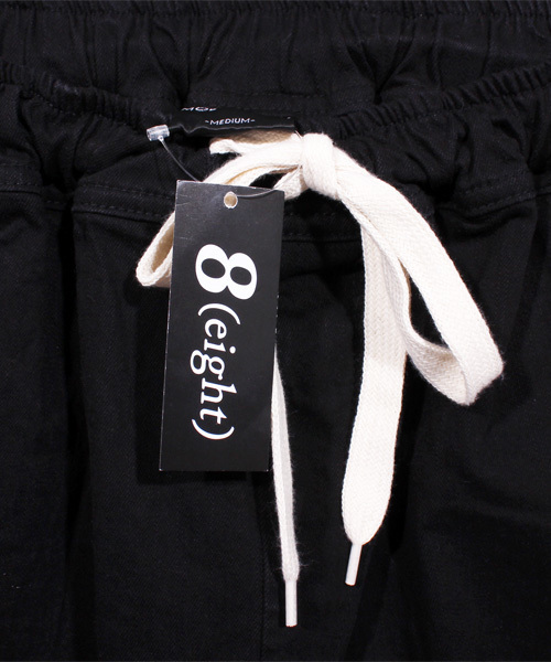 ８(eight)（エイト）の「デニム ガウチョパンツ ワイド サルエルパンツ（デニムパンツ・メンズ・ブラック/サックスブルー・LARGE/MEDIUM）」の11枚目の写真