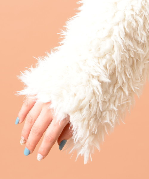 natural couture（ナチュラルクチュール）の「ボアカーディガン（その他アウター・レディース・アイボリー/グレイッシュベージュ/ピンク・FREE）」の17枚目の写真