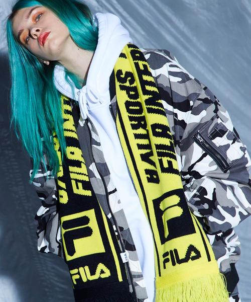 FILA（フィラ）の「＜FILA × monkey time＞ JACQUARD SCARF/マフラー ◆（マフラー・メンズ・レッド/イエロー/オレンジ/ロイヤルブルー・FREE）」の9枚目の写真