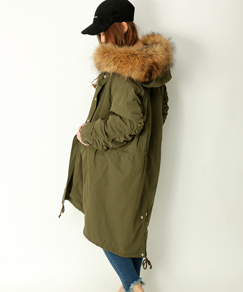 VENCEEXCHANGE(ヴァンスエクスチェンジ)の「ミリタリーモッズコート(モッズコート・レディース・ブラック/カーキ・MEDIUM)」の17枚目の写真