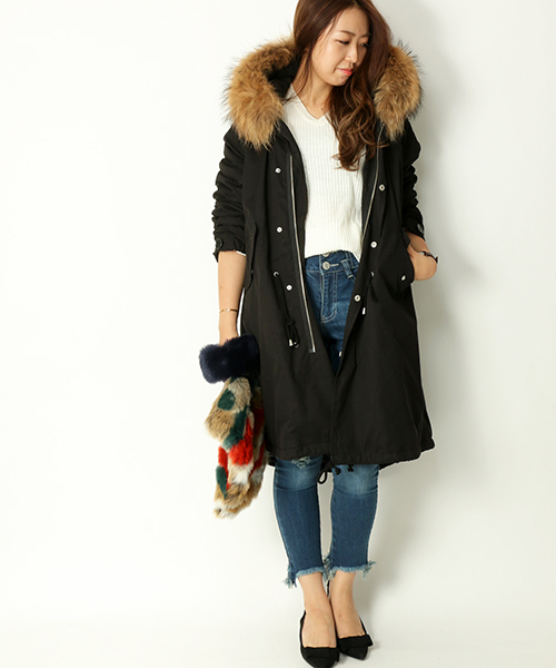 VENCEEXCHANGE(ヴァンスエクスチェンジ)の「ミリタリーモッズコート(モッズコート・レディース・ブラック/カーキ・MEDIUM)」の19枚目の写真