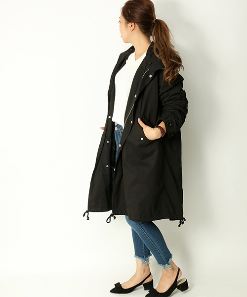 VENCEEXCHANGE(ヴァンスエクスチェンジ)の「ミリタリーモッズコート(モッズコート・レディース・ブラック/カーキ・MEDIUM)」の20枚目の写真