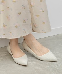 ストレスフリー/ポインテッドトゥローヒールパンプス