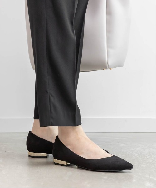 ストレスフリー/ポインテッドトゥローヒールパンプス（パンプス