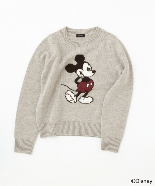A part by（アパートバイ）の「7GAcW ミッキー CNPO 776481 （ニット/セーター・レディース・ネイビー/グレー・FREE）」の2枚目の写真