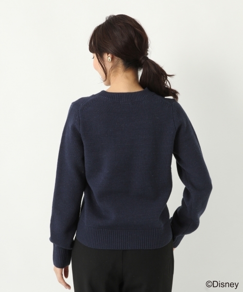 A part by（アパートバイ）の「7GAcW ミッキー CNPO 776481 （ニット/セーター・レディース・ネイビー/グレー・FREE）」の5枚目の写真