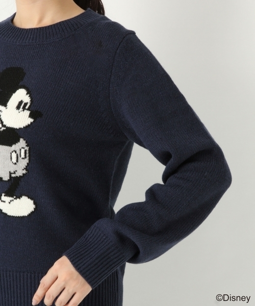 A part by（アパートバイ）の「7GAcW ミッキー CNPO 776481 （ニット/セーター・レディース・ネイビー/グレー・FREE）」の7枚目の写真