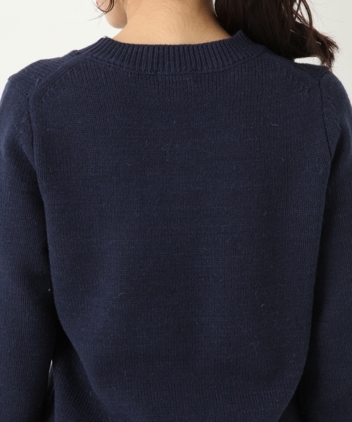 A part by（アパートバイ）の「7GAcW ミッキー CNPO 776481 （ニット/セーター・レディース・ネイビー/グレー・FREE）」の10枚目の写真