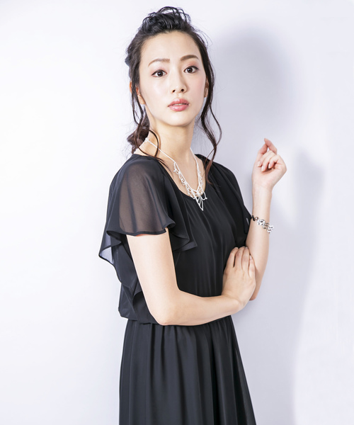 Kana(カナ)の「マキシ丈ワイドパンツの オールインワン 結婚式 お呼ばれ パーティー ドレス(ドレス・レディース・ブラック/ネイビー/グリーン/ロイヤルブルー/ベージュ・2L/3L/L/M)」の14枚目の写真