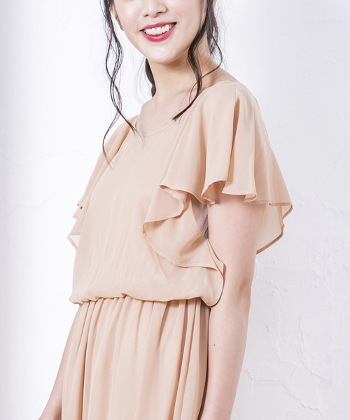 Kana(カナ)の「マキシ丈ワイドパンツの オールインワン 結婚式 お呼ばれ パーティー ドレス(ドレス・レディース・ブラック/ネイビー/グリーン/ロイヤルブルー/ベージュ・2L/3L/L/M)」の11枚目の写真