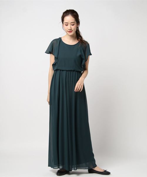 Kana(カナ)の「マキシ丈ワイドパンツの オールインワン 結婚式 お呼ばれ パーティー ドレス(ドレス・レディース・ブラック/ネイビー/グリーン/ロイヤルブルー/ベージュ・2L/3L/L/M)」の3枚目の写真
