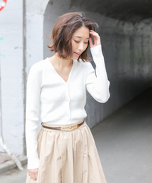 laboratory work | Vネックリブカーディガン(カーディガン/ボレロ)