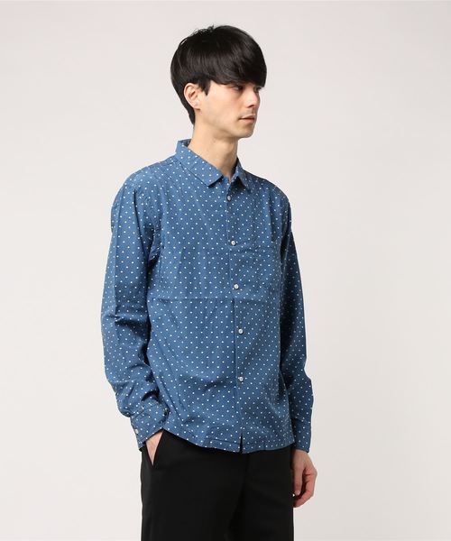 KATO`(カトー)の「KATO'/カトー ドットリヨセルシャツ(シャツ/ブラウス・メンズ・ブラック/ブルー・LARGE/MEDIUM/SMALL/X-LARGE)」の2枚目の写真