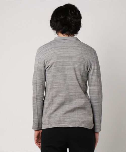 three dots(スリードッツ)の「STYLIST Safari vol.11掲載/ダブルフェイス テーラードジャケット(テーラードジャケット・メンズ・グレー/ブラック・LARGE/SMALL/MEDIUM)」の5枚目の写真