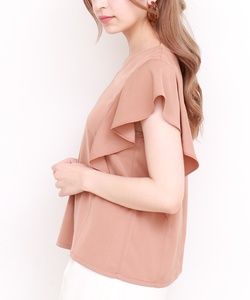 N.(N. Natural Beauty Basic)(エヌエヌナチュラルビューティーベーシック)の「◆フレアスリーブVネックブラウス(シャツ/ブラウス・レディース・ネイビー/ブラウン/グレー・MEDIUM)」の16枚目の写真