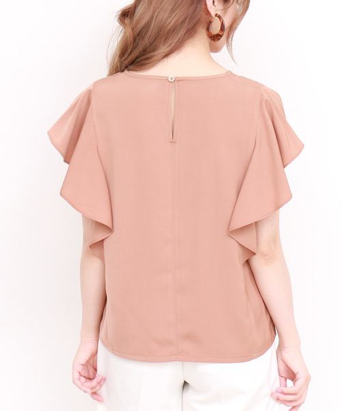 N.(N. Natural Beauty Basic)(エヌエヌナチュラルビューティーベーシック)の「◆フレアスリーブVネックブラウス(シャツ/ブラウス・レディース・ネイビー/ブラウン/グレー・MEDIUM)」の17枚目の写真