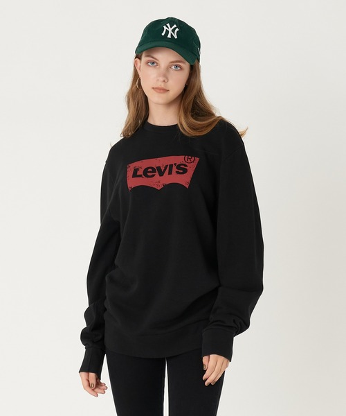 LEVIS(リーバイス) BIGスウェットシャツ SPORTSWEAR LOGO 　レディース　ボックスロゴ 57588-00 Levi's LEVIS(リーバイス) BIGスウェットシャツ SPORTSWEAR LOGO