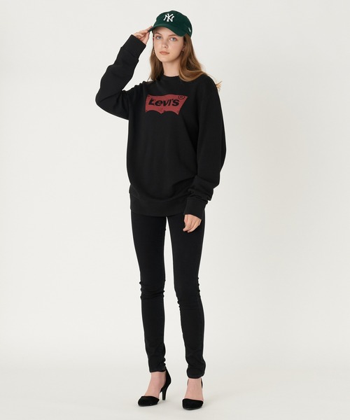 売れ筋商品|||リーバイス パーカー・スウェットシャツ レディース アウター GRAPHIC SIGNATURE CREW - Sweatshirt - eagle pirate black リーバイス(Levis) レディースパーカー・トレーナー | 通販