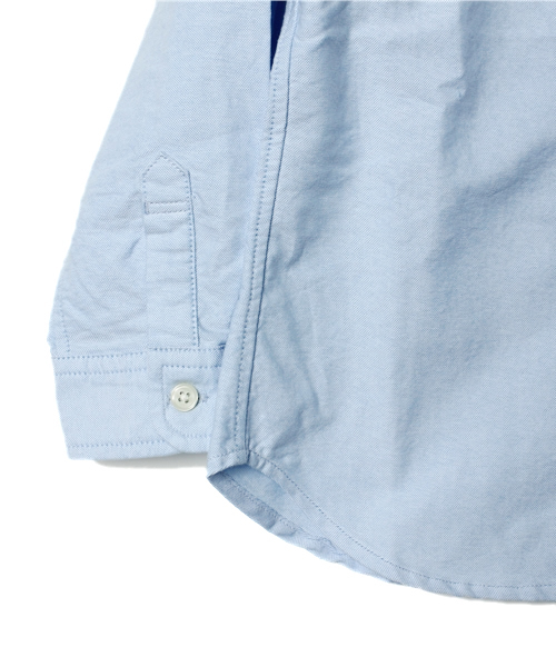 green label relaxing（グリーンレーベルリラクシング）の「【KIDS】◎オックスゾウシシュウシャツ（シャツ/ブラウス・キッズ・ホワイト/ライトブルー・S/105/M/115/L/125）」の5枚目の写真