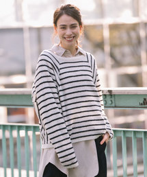 Munich | ファインメリノブークレーニットラウンドネックプルオーバー(ニット/セーター)